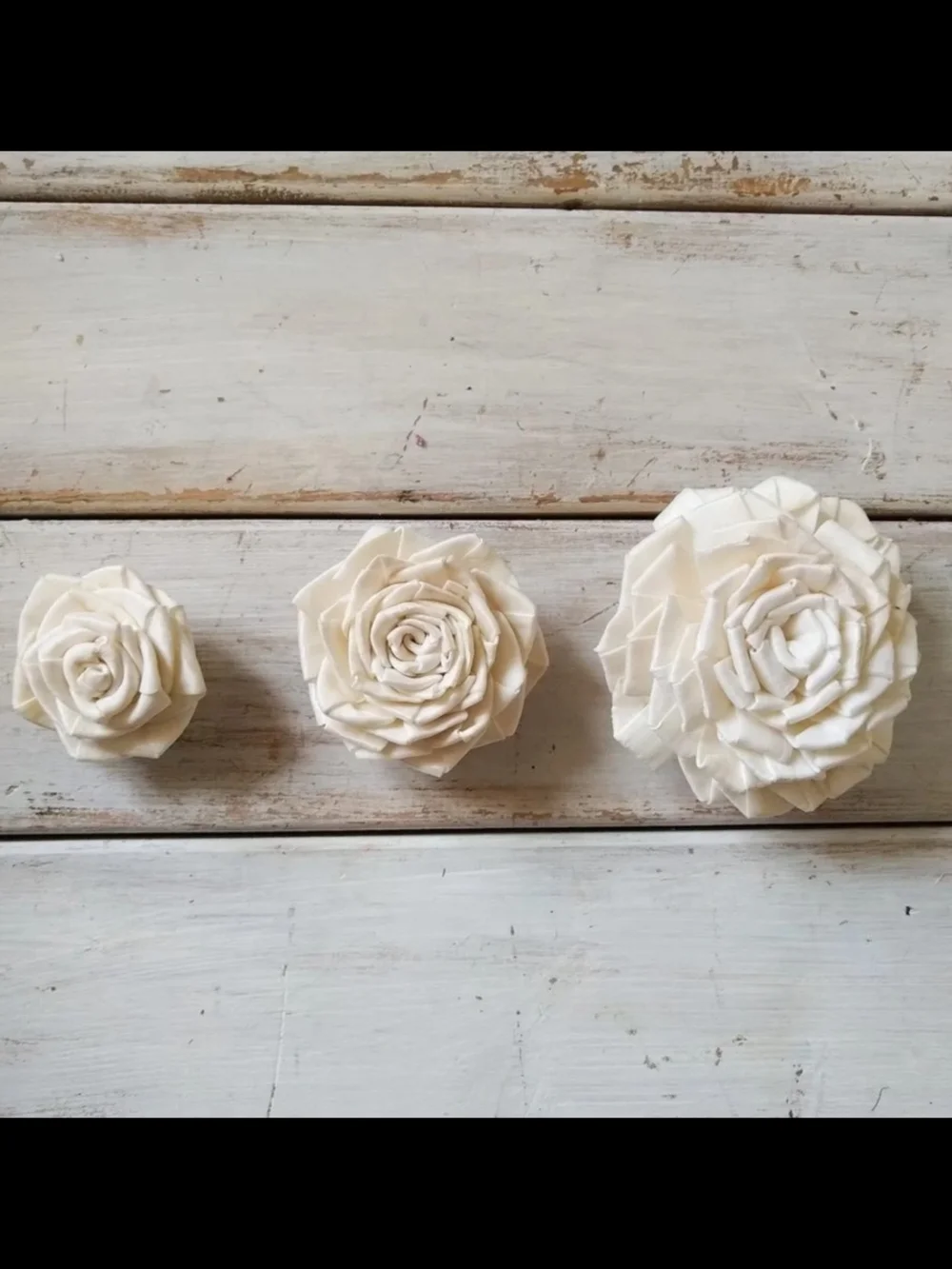 Roses Assorted Sizes Sola Wood Flowers - Set of 125
